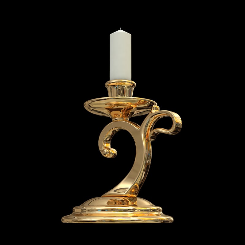 Antique Brass Candle Holders